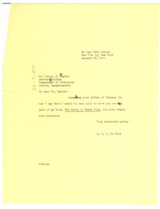 Letter from W. E. B. Du Bois to Amherst College