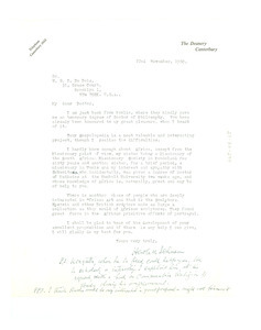 Letter from Hewlett Johnson to W. E. B. Du Bois