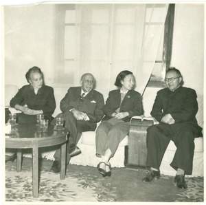 W. E. B. Du Bois, Shirley Graham Du Bois, and two Chinese dignitaries