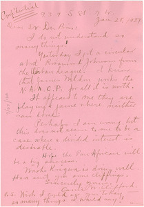 Letter from Carrie W. Clifford to W. E. B. Du Bois