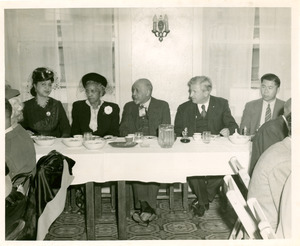W. E. B. Du Bois with Lillian Evanti and Vada Somerville, Los Angeles