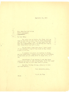 Letter from W. E. B. Du Bois to Meta Warrick Fuller