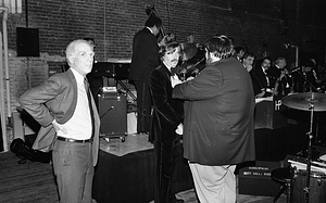 Mayor Kevin H. White with musicians at the Strand Theatre