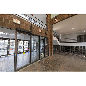 Harriet Tubman House entrance vestibule on Columbus Avenue from atrium