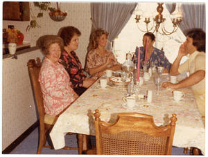 Mello family and friends, at table