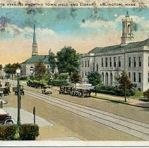 Massachusetts Avenue, Showing Town Hall and Library