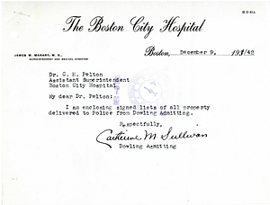 Letter to Dr. C.H. Pelton