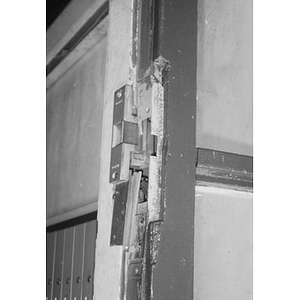 Door frame in state of disrepair.