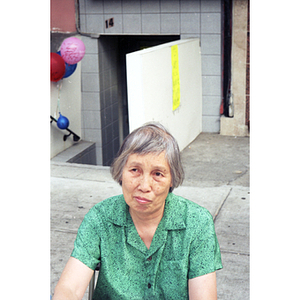 Woman observing the August Moon Festival