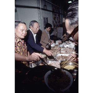 Guests eating at an International Women's Day event