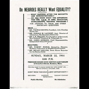 Do Negroes really want equality?