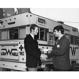 WNEU radio broadcasting trailer at student orientation