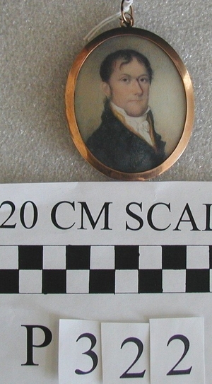 Pendant with miniature portrait of Captain Stephen Phillips