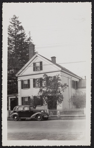 Exterior view of the east corner of Eastman House, South Berwick, Maine