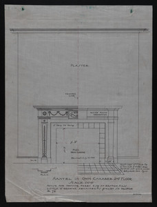 Mantel in Own Chamber 2nd Floor, Revised July 12, 1906