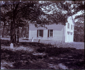 Exterior view of the Old Indian Meeting House, Mashpee, Mass.