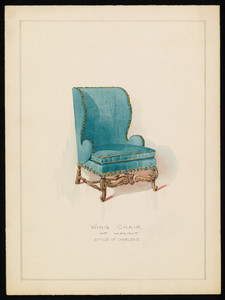 "Wing Chair of Walnut, Style of Charles II"