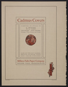 Cadmus Covers, Millers Falls Paper Company, Millers Falls, Mass., undated