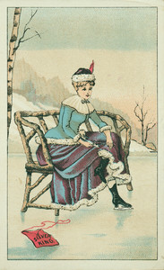 Trade card for Silver King Ice Skates, The Dodge Skate Company, Providence, Rhode Island, undated
