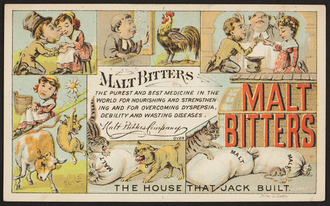 Trade card for Malt Bitters, Malt Bitters Company, Boston, Mass, undated