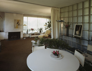 Dining room looking into living room, Gropius House, Lincoln, Mass.