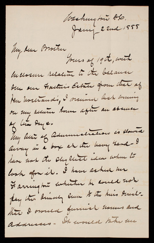 Admiral Silas Casey to Thomas Lincoln Casey, January 22, 1888