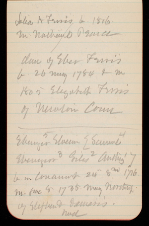 Thomas Lincoln Casey Notebook, July 1888-September 1888, 83, Julia A ...