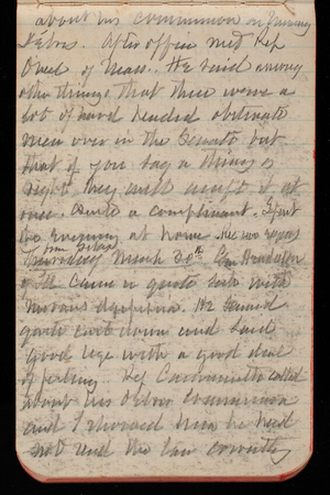 Thomas Lincoln Casey Notebook, February 1893-May 1893, 50, about his commission
