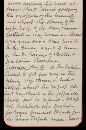 Thomas Lincoln Casey Notebook, November 1889-January 1890, 42, about [illegible] the land at
