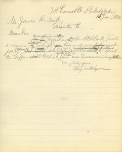 Letter from Benjamin Smith Lyman to James B. Neall