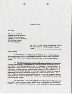 Letter from Mark H. McCormack to C. L. Copeland