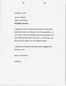 Memorandum from Mark H. McCormack to John W. McGrath