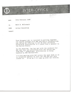 Memorandum from Mark H. McCormack to Arthur Rosenblum