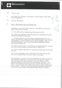 Memorandum from Mark H. McCormack to Peter Smith