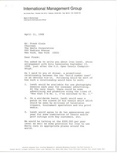 Letter from Mark H. McCormack to Frank Olson