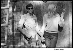 Peter Simon and Karen Helberg with cigarette