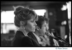 Jane Fonda and Tom Hayden at the Musicians United for Safe Energy concert