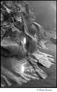 Eroded granite exposure at the beach