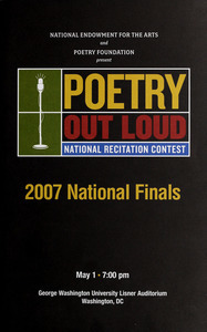 Poetry Out Loud national recitation contest 2007 national finals