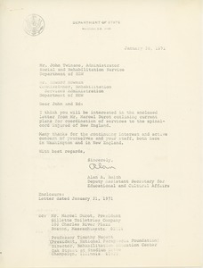 Letter from Alan A. Reich to John D. Twiname
