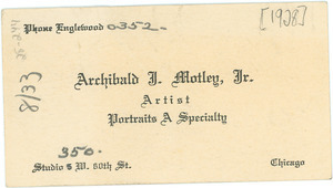 Archibald J. Motley Jr. business card