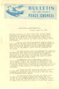 Bulletin of the World Peace Council