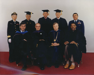 David C. Knapp, Joseph D. Duffey, Michael S. Dukakis, Grace M. Hopper, Julius Irving, Au Wang, Sidney Kaplan, Thomas P. Costin, Jr., and Andrew Iosue