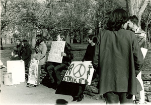 Students with protest signs