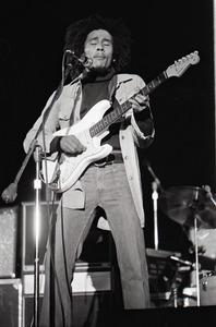 Bob Marley and the Wailers at Paul's Mall: Marley with guitar