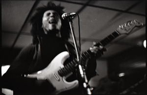 Bob Marley and the Wailers at Paul's Mall: Marley with guitar