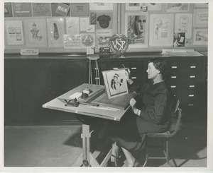 An ICD client at work in the art workshop