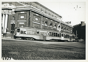 Streetcars in front of Boston Symphony Hall