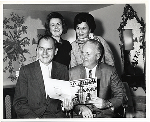 Mayor John Collins and Mary Collins with two unidentified people