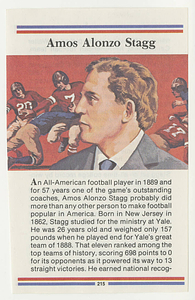 Amos Alonzo Stagg biography from True Value Hardware series (1981)